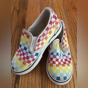 Toddler rainbow slip-on Vans